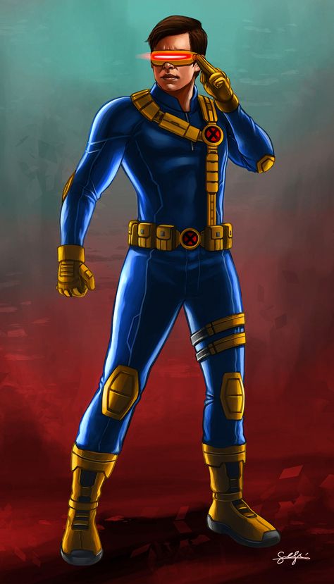 Cyclops Drawing, X Men Cyclops, Warlock Marvel, Men Pose, Cyclops X Men, Cyclops Marvel, Scott Summers, Xmen Art, Man Sketch