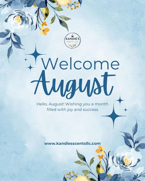 🩵 Welcome to August! 🩵 Welcome August! We’re so excited to step into a new month filled with joy, opportunities, and success. Let’s make the most of these 31 days, cherishing every moment and striving for our dreams. Wishing you all a fantastic August! What are you looking forward to this month? Share your goals and plans with us in the comments! 🌻✨ #HelloAugust #NewMonthNewGoals #JoyAndSuccess #newmonth #August ##kandiesscentsllc August Welcome, Welcome To August, Welcome August, Hello August, Cherish Every Moment, 31 Days, New Month, Looking Forward, So Excited