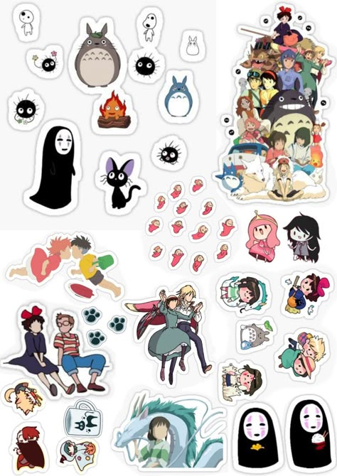 Studio Ghibli Stickers Printable Hd, Cute Anime Stickers Printable, Diary Stickers Printable, Ghibli Stickers Printable, Studio Ghibli Stickers Printable, Printable Anime Stickers, Anime Printable Stickers, Anime Sticker Pack Printable, Anime Sticker Sheet