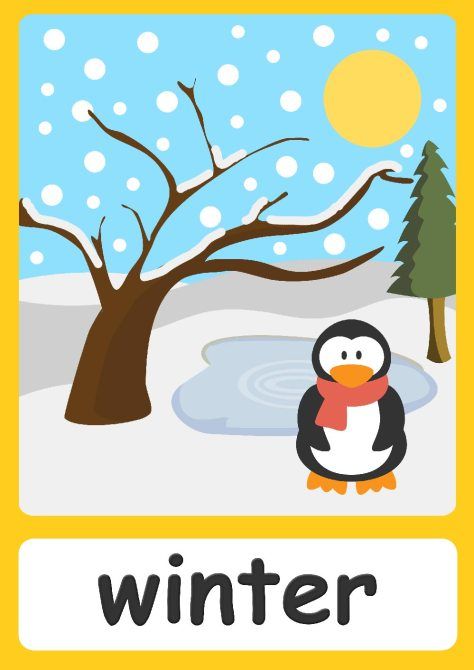 Season flashcards - Teach seasons - FREE Flashcards  Posters! How To Teach Seasons To Preschool, Four Seasons For Kindergarten, Season Posters Preschool, Seasons For Kindergarten, Season Kindergarten, Story For Kindergarten, Teaching Seasons, Seasons Flashcards, Preschool Seasons