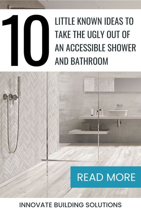 NEW POST! Check out these 10 ideas for an accessible shower or bathroom which is not only safe but also stylish! Click the link to learn more. bathroom design ideas | Aging in place | Bathroom design ideas #handicapaccessible #bathroomremodel Shower Ideas For Elderly, Bathroom For Wheelchair Users, Modern Wheelchair Accessible Bathroom, Shower Remodel For Elderly, Modern Handicapped Bathroom Ideas, Ada Vanity Design, Age In Place Bathroom Design, Accessible Shower Design, Ada Shower Ideas