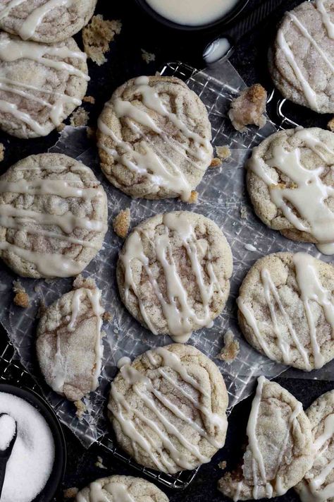 Apple Cinnamon Cookies - Lane & Grey Fare Lane And Grey Fare, Apple Cinnamon Cookies, Apple Cider Juice, Egg Free Cookies, Cinnamon Sugar Cookies, Pumpkin Sugar Cookies, Apple Cookies, Cinnamon Cookies, Cookie Spread