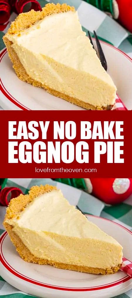 No Bake Eggnog Pie, Eggnog Pie Recipe, Easy Cream Pie, Eggnog Pie, Eggnog Dessert, Easy Eggnog, Pumpkin Pie Recipe Easy, Thanksgiving Desserts Table, Favorite Pie Recipes