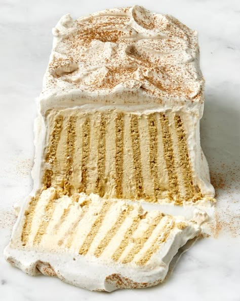 Pumpkin Icebox Cake, Ice Box Cake, Icebox Cake Recipes, Southern Desserts, Icebox Cake, Pumpkin Pie Filling, Frozen Cake, Ice Box, Baking Sweets