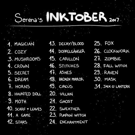 inktober-prompts | Tumblr | Drawing challenge, Inktober, 30 day drawing challenge Inktober Prompts, Comics Sketch, Day Art Challenge, Ink Drawing Techniques, Drawing Quotes Creativity, 30 Day Art Challenge, Black Ink Art, 30 Day Drawing Challenge, Quotes Creativity