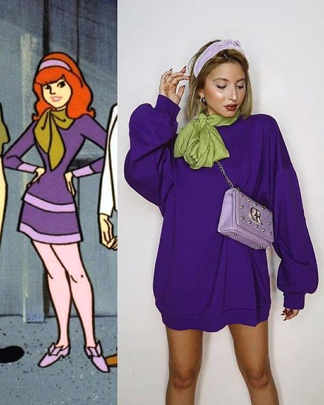 𝕋𝕍 𝕊𝕖𝕣𝕚𝕖𝕤 𝕀𝕟𝕤𝕡𝕠: SCOOBY DOO 🐶🍔👭👬 Which is your fave Scooby Doo inspired outfit? Credit @sosazerafa 💞 Credit: @americanstyle 💞💞 Scooby Doo Costumes, Daphne Costume, Halloween Coustumes, Duo Halloween Costumes, Holloween Costume, Cute Couple Halloween Costumes, Trendy Halloween Costumes, Halloween Costumes Friends, Halloween Costume Outfits