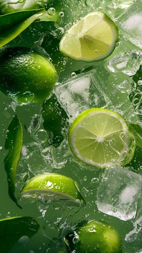 Midjourney Feed Green Food Wallpaper, Limes Aesthetic, Summer Drinks Aesthetic, 3d Wallpaper Landscape, Grapefruit Wallpaper, Lime Aesthetic, Lime Background, Satisfying Photos, Mint Photography