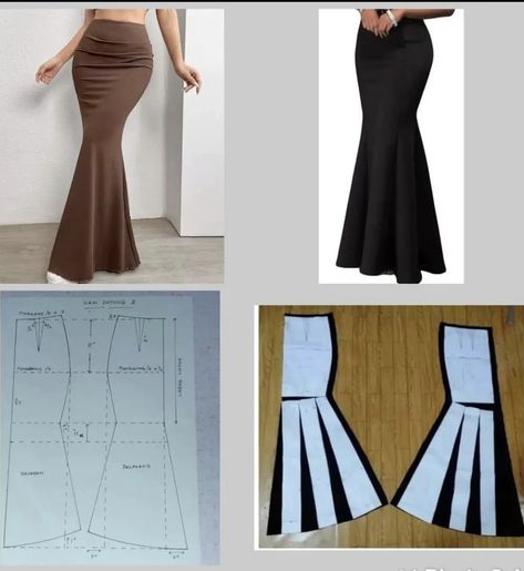 ကုတ်အကျီ Pattern, Circular Skirt Design, Gown Skirt Pattern, Trumpet Skirt Pattern, Handmade Clothes Diy, Easy Diy Dress, Paneled Skirt Pattern, Drape Skirt Pattern, Mermaid Skirt Pattern