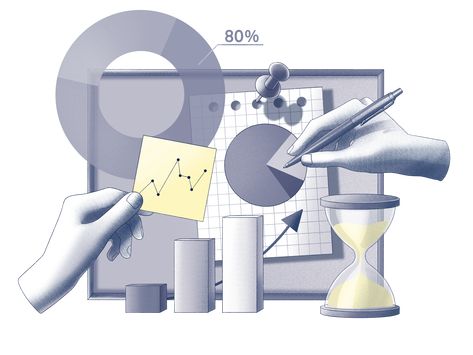 Statistic Design Graphics, Stock Market Design, Project Management Illustration, Comparison Illustration, Time Management Illustration, Statistics Illustration, Analytics Illustration, Statistics Poster, Diagram Notes