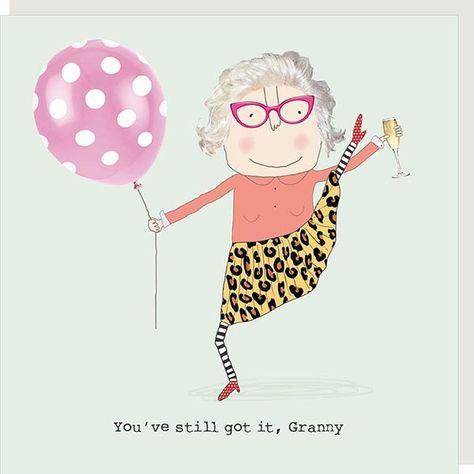 Rosie Made A Thing, Sister In Law Birthday, Grandma Cards, Happy Birthday Grandma, Special Birthday Cards, Birthday Cartoon, Birthday Illustration, Card Messages, Happy Birthday Funny