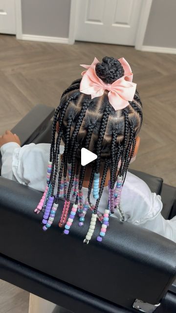 Arie | Traveling Kid Braider🦄 on Instagram: "June Special 🎀  I am currently running a special for my signature half up, half down style priced at $150 for the month of June.   The style includes knotless braids in the back, 8 stitch braids into a top knot bun, and two braided bangs in the front!   The style can be achieved with natural hair or hair added.   Hair, beads & accessories are all included, but your little one must come washed and blow dried. I have availability this week and the remainder of the month.   You can use the link in my bio to access the June Special. I hope to service your little one soon 🔗💜   Need more hair tips and inspo? Follow @metime.hairstudio 🦋💕 •  •  •  • #chicagokidbraider #stlkidbraider #toddlerbraids #kidshairstyles #kidsbraids #braidstylesforgirls # Toddler Individual Braids, Kids Half Up Half Down Braids, Toddler Knotless Braids With Beads, Natural Knotless Braids With Beads, Toddler Braids With Beads Kid Hairstyles, Half Up Half Down Braids Kids, Toddler Knotless Braids, Quick Braid Styles Black Hair Kids, Half Up Half Down Kids Braids