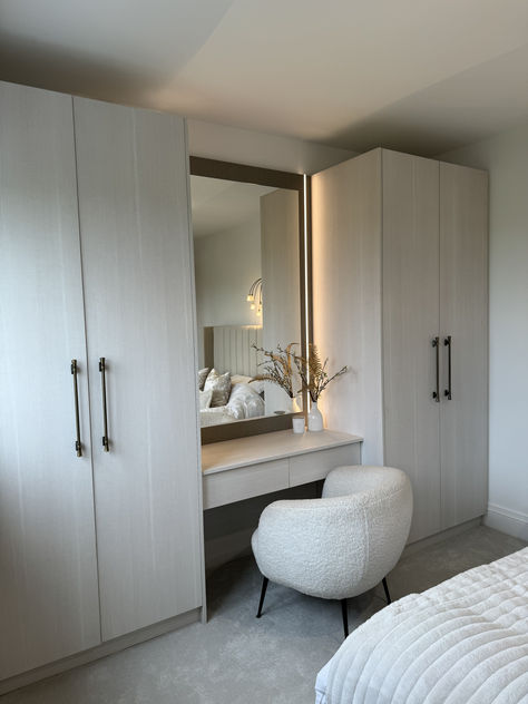 Designed, manufactured and fitted by The Beautiful Wardrobe Company Bespoke Wardrobes, Small Dressing Table, Teenage Girl Room, Bedroom Built In Wardrobe, Ikea Pax Wardrobe, Closet Design Layout, Beautiful Wardrobe, Fitted Wardrobes, Wardrobe With Dressing Table