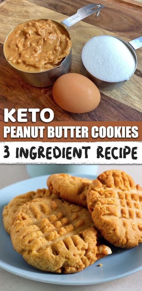 Easy Keto Dessert Recipes, Low Carb Peanut Butter Cookies, Easy Keto Dessert, Dolce Poche Calorie, Galletas Keto, Low Carb Backen, Keto Dishes, Keto Peanut Butter Cookies, Ketogenic Desserts