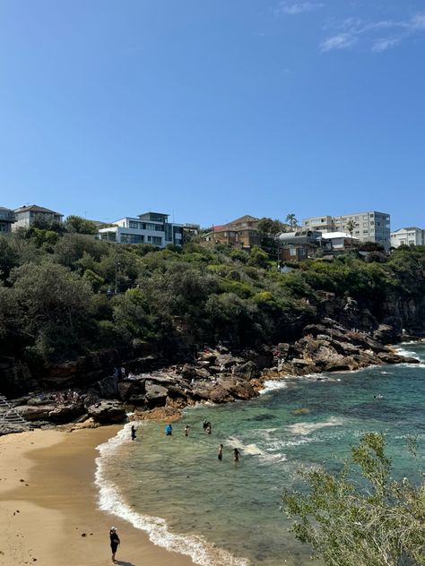 aesthetic beach in sydney #beach #sydney #hiddenbeach #sydneybeach Sydney Beach Aesthetic, Summer Aesthetic Australia, Australia Beach Aesthetic, Sydney Australia Aesthetic, Sydney Aesthetic, Sydney Lifestyle, Sydney Trip, Sydney House, Australia Trip