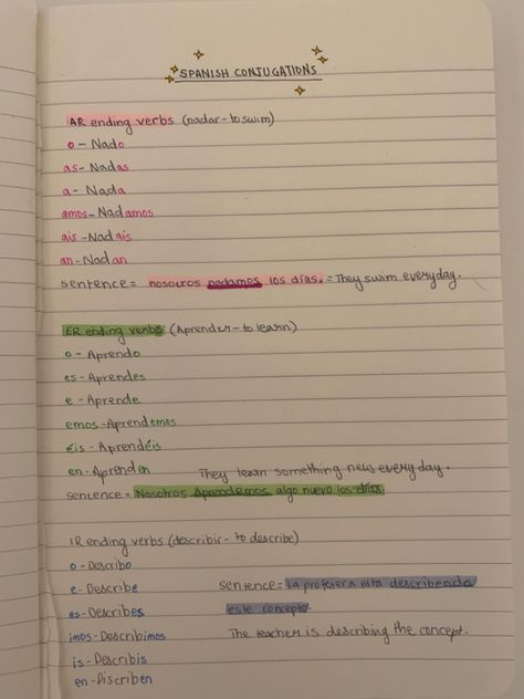 Spanish Aesthetic Notes, Language Notes Aesthetic Spanish, Spanish 3 Notes, Spanish A Level, Spanish Notes Pretty, Spanish 2 Notes, Spanish 1 Notes, Spanish Notes Ideas, Spanish Notes Aesthetic