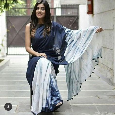 Tie And Dye Saree, Cotton Sarees Online Shopping, Shibori Sarees, Sari Design, Indian Sari Dress, Dance Playlist, Cotton Sarees Online, Lace Saree, Tie Dye Fashion