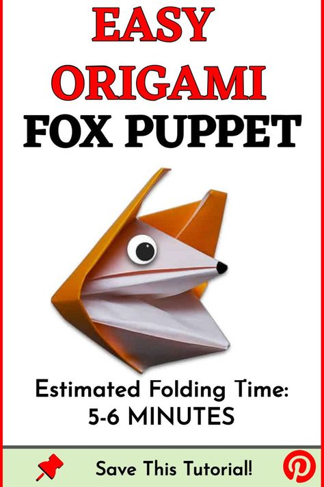 Craft your own interactive origami fox puppet with this step-by-step tutorial using traditional origami paper. Follow detailed instructions to fold and shape the paper into a charming fox puppet that can be animated with your fingers. Whether you're new to origami or looking to create a fun project, this tutorial provides clear guidance to help you craft a playful and entertaining folded creation. Beginner Origami, Fox Puppet, Fox Origami, Origami Guide, Summer Preschool Crafts, Fun Summer Crafts, Origami Step By Step, Folding Techniques, Paper Fox