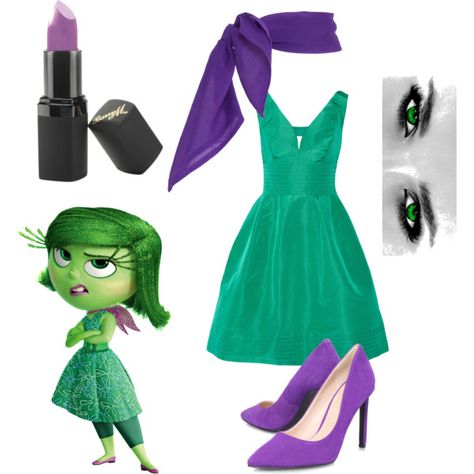 inside out disgust outfit by sassypenguin on Polyvore featuring polyvore fashion style Oscar de la Renta Nine West Barry M Inside Out Outfits, Inside Out Inspired Outfits, Disgust Outfit, Inside Out Disgust, Disgusted Inside Out, Cute Group Halloween Costumes, Disney Inside Out, Disney Bounding, Disney Inspired Outfits