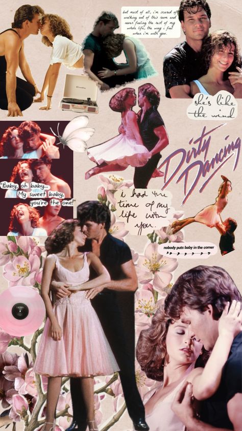 Dirty dancing #dirtydancing #baby #johnny Movies Romantic, Dirty Dancing Movie, 1990s Movies, Romantic Dance, Movie Collage, Romantic Comedy Movies, Patrick Swayze, Dancing Aesthetic, Summer Books