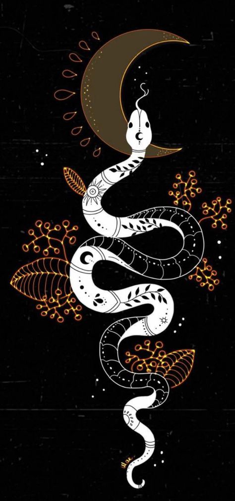 Witchy Fb Cover Photos, Witchcore Wallpaper Iphone, Snake Wallpaper Aesthetic Iphone, Snake Art Wallpaper, Snake Wallpaper Iphone, Witchy Phone Backgrounds, Pagan Wallpaper, Witchy Backgrounds, Duck Wallpapers