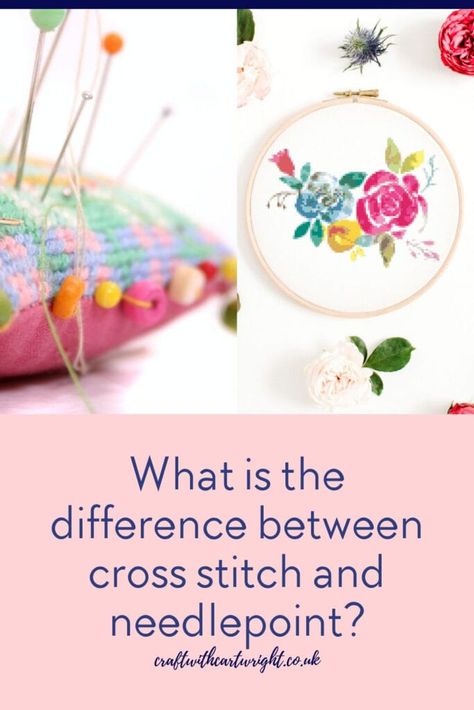 What is the difference between cross stitch and needlepoint? - Craft with Cartwright Needlepoint Vs Cross Stitch, Needlepoint Patterns Free, Cross Stitch Free, Cross Stitch Tutorial, Cuss Words, What Is The Difference Between, Needlepoint Patterns, Free Cross Stitch, Craft Patterns