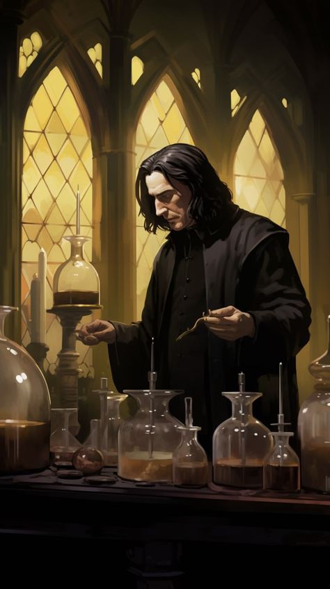 Snamione Fanart, Snape Illustration, Snape House, Sherlock Fan Art, Severus Snape Art, Fantastic Beasts Book, Snape Fan Art, Michael Myers Art, Snape And Hermione