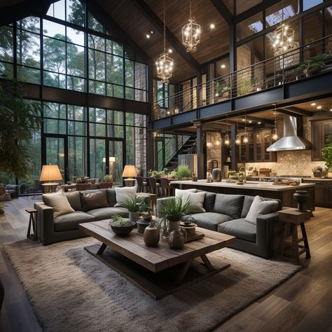 Mountain Home Interiors, House Additions, Modern Mountain Home, Modern Rustic Homes, Casa Vintage, Modern Cabin, Dream House Interior, Barn House, Ranch House