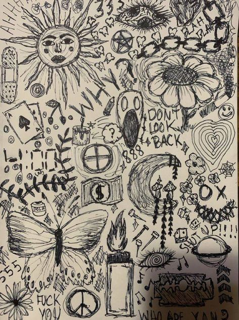 Vent Doodles, Full Page Drawings, Vent Book, Doodle Page, Magic Runes, Arte Grunge, Doodle Pages, Indie Drawings, Grunge Art