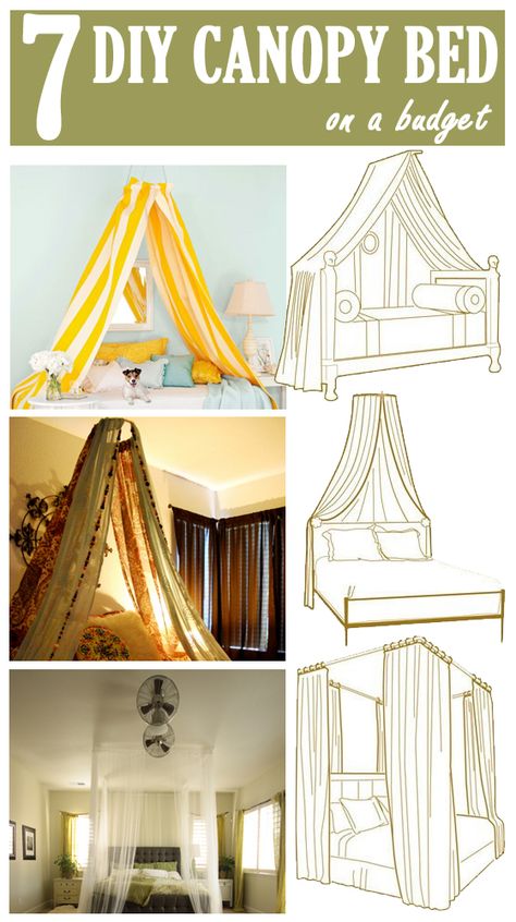 Today, I give you the beautiful inspirations for DIY Canopy Beds. Check the Gallery and Enjoy! Canopy Bed Diy, Canopy Beds, Diy Canopy, Bed Canopy, Canopy Bed, Diy Bed, Cheap Home Decor, My New Room, New Room