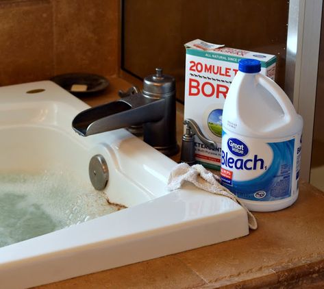 how to clean your jetted tub Clining Tips Cleaning, Cleaning Tub Jets, Clean Jetted Tub, Cleaning Whirlpool Tub Jets, How To Clean Jacuzzi Tub Jets, Clean Jets In Tub Jacuzzi Bathtub, Borax Laundry, Laundry Booster, Homemade Toilet Cleaner