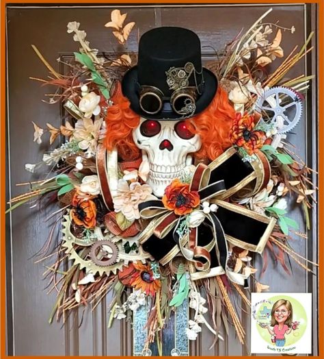 Scary halloween wreath