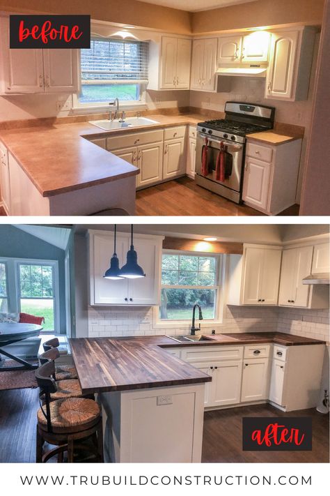 A Warm And Inviting Kitchen Remodel Before & After Home Remodel Before And After, Inviting Kitchen, Mobile Home Kitchen, Manufactured Home Remodel, Diy Kitchen Renovation, Diy Kitchen Remodel, Inspiration Kitchen, Remodeling Mobile Homes, Kitchen Remodel Before And After