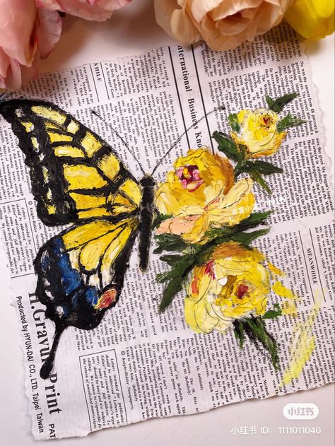 Butterfly Pastel Art, Oil Pastel Butterfly, Ideas For Bedroom Walls, Yellow Butterfly Painting, Painting Ideas For Bedroom, Painting Ideas For Couples, Watercolor Painting Ideas Easy, Painting Ideas For Boyfriend, Abstract Butterfly Painting