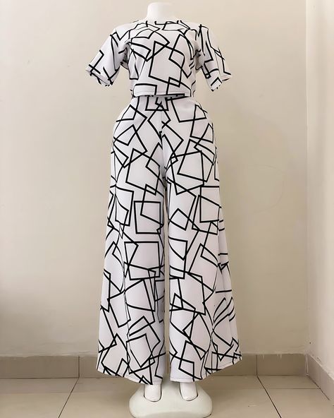 Two piece sets now available at 90,000ugx. #madeinuganda Different sizes and prints available. Shop location Mabirizi Complex B17. 0706014499 African Print Skirt Outfits, Trouser And Top, English Outfit, Ankara Skirt Styles, Simple Dress Casual, Come Shop With Us, African Print Skirt, 2piece Outfits, Kente Styles