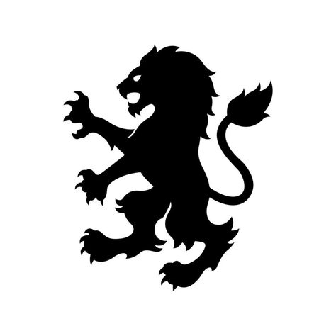 British Lion animal Silhouette Illustration Lion Vector Art, Detail Garage, England Lions, Lion Icon, Lion Silhouette, Kaos Oblong, Lion Vector, Lion Illustration, Chest Piece Tattoos