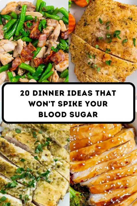 Feeling like your week's dragging? Shake it up by trying our 20 tasty dinner and side ideas that won't spike your blood sugar. Blood Sugar Stabilizing Meals, Low Sugar Meals Dinners, Blood Sugar Friendly Recipes, Recipes To Lower Blood Sugar, Blood Sugar Balancing Meals, High Blood Sugar Diet, High Blood Pressure Recipes, Side Ideas, High Protein Dinner