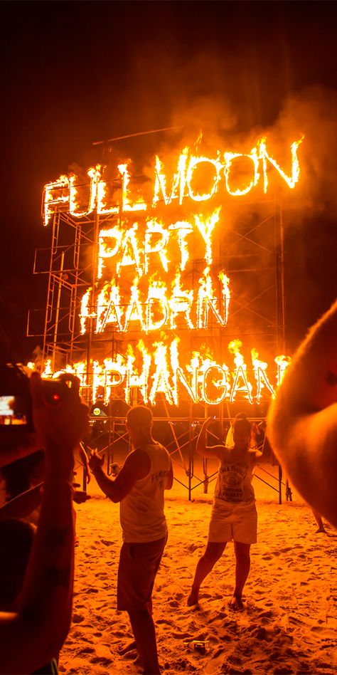 Full Moon Party Aesthetic, Vietnam Party, Southeast Asia Aesthetic, Thailand Travel Aesthetic, Thailand Full Moon Party, Thailand New Year, Thailand Party, Koh Phangan Full Moon Party, Full Moon Party Koh Phangan