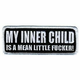 My Inner Child, Funny Patches, Vest Patches, Solid Black Background, Tactical Patches, Motorcycle Vest, Morale Patch, Cool Patches, Motorcycle Riders