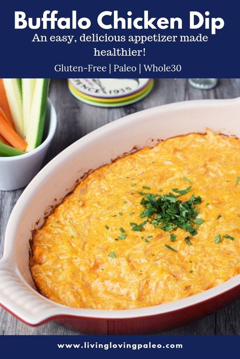 Buffalo Chicken Appetizers, Juicy Shredded Chicken, Buffalo Chicken Dip Ingredients, Paleo Buffalo Chicken, Favorite Party Appetizers, Paleo Appetizers, Chicken Dip Recipe, Buffalo Chicken Dip Recipe, Delicious Paleo Recipes