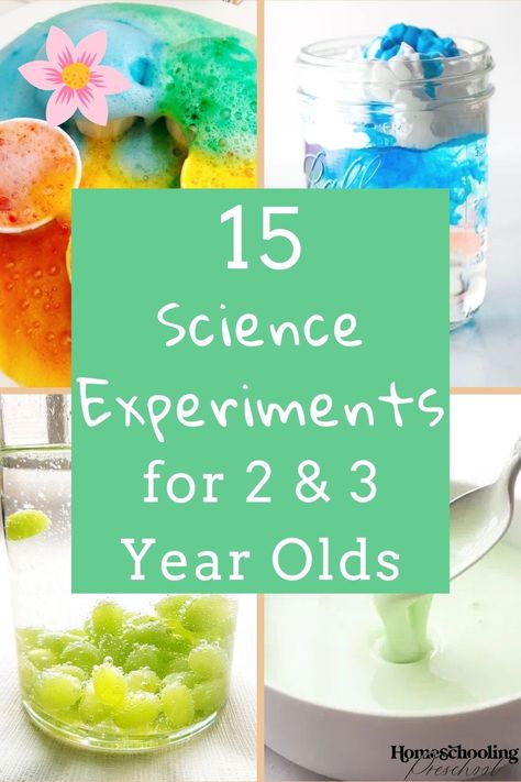 Science Experiments for 2 and 3 Year Olds - Homeschooling Preschool Science For Two Year Olds, Science Experiments For Toddlers, Science Toddlers, Toddler Science, Science Projects For Preschoolers, Science Activities For Toddlers, Science Experiments Kids Preschool, Activity Journal, Pre-k Science