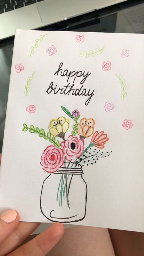 Mums Bday Card Ideas, Card For Mum Birthday, Cute Homemade Birthday Cards For Mom, Mom Bday Cards Diy, Homemade Birthday Cards For Mum, Happy Birthday Mum Card Ideas, Card Ideas For Mums Birthday, Happy Birthday Mom Card Handmade, Mom Birthday Drawings Ideas