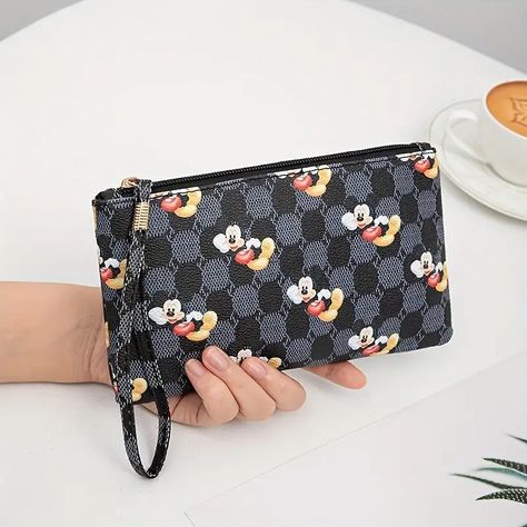 Ume Faux Leather Wallet Chic Clutch With Zipper Coin Purse Card Holder For Women | High-quality & Affordable | Temu Canada Phone Clutch Wallet, Womens Leather Wallet, Mickey Mouse Purse, Sunglasses Storage, Zipper Coin Purse, Disney Bag, Faux Leather Bag, Wallets For Women Leather, Wallet Fashion