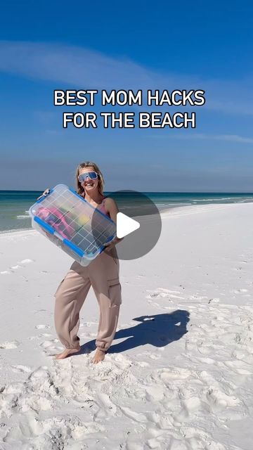 Beach Day Hacks, Mom Hacks Toddlers, Beach Life Hacks, Toddler Hacks, How To Swim, Beach Hacks Kids, Toddler Beach, Instagram Mom, Baby Play Activities