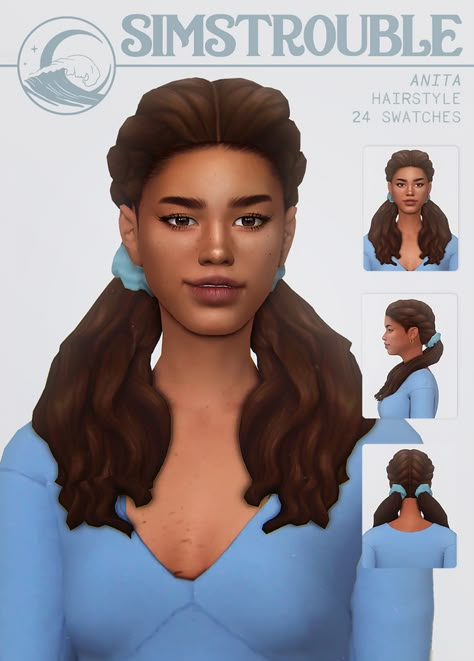 simstrouble is creating CC for The Sims 4 | Patreon Sims Trouble, 1940 Hair, Sims 4 Mac, Sims Maxis Match, Maxis Match Hair, The Sims 4 Custom Content, Sims 4 Cc Hair, Pelo Sims, Sims 4 Mm Cc