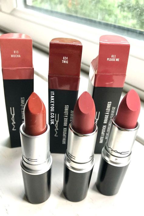 Mac Touch Lipstick, Creme Cup Mac Lipstick, Mac Mocha Lipstick, Matte Mac Lipstick, Maybelline Touch Of Spice, Top Mac Lipsticks, Charlotte Tilbury Lipstick Swatch, Mac Please Me, Lipstick Combos