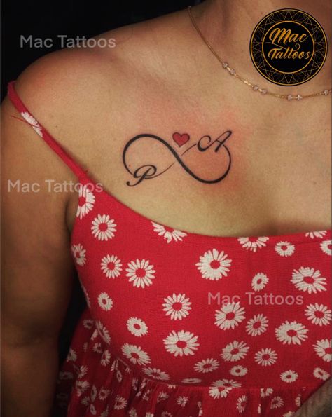 Client got her and her better half initials inked at @mac_tattoos_original #hauzkhas by for appointments do call or what’s app us on : +91 8851 012 863 +91 7042 130 654 Thanks for looking 😊 #infinitytattoo #tattooforhim #collarbonetattoos #besttattooshopindelhi #besttattoostudioundelhi Initials Tattoo, Infinity Tattoo Designs, Collar Bone Tattoo, Collar Bone, Better Half, Infinity Tattoo, Cool Tattoos, Tattoo Designs, Initials