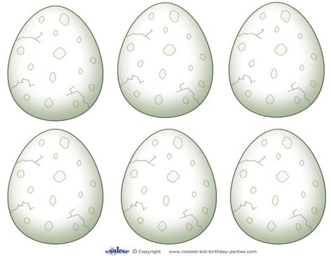 You can print these thank you cards on colored paper or print on white paper and let your kids color in, add glitter, stickers, and even attach a litt... Egg Printable, Thema Dino, Dinosaur Theme Preschool, Free Kindergarten Printables, Egg Pictures, Dino Eggs, Dinosaur Printables, Dinosaur Egg, Dinosaur Images