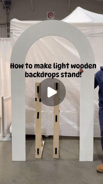 Ceethi & Sinthu l The Balloon Land🎈 on Instagram: "How to make light wooden backdrops stand! ✨  #backdrop #backdropstand #backdropflower" Backdrop Stands Diy, Wooden Backdrop Diy, How To Make A Wood Backdrop, Foam Backdrop Stand, How To Build A Backdrop Stand, Backdrop Diy Stand, How To Make A Backdrop, How To Make Backdrop Stand, Frame For Backdrop