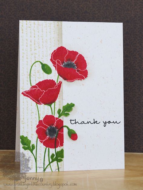 Painted Poppy, Painted Poppies, Poppy Cards, Peaceful Moments, Altenew Cards, Stamping Up Cards, Card Making Techniques, Special Cards, Kirigami