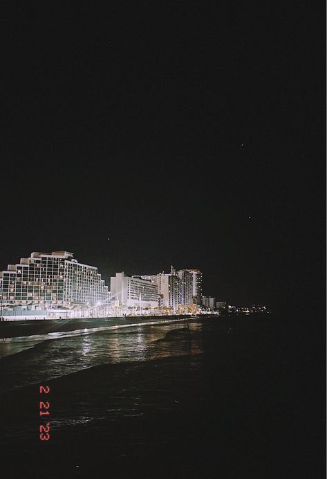 night aesthetic of daytona beach Beach At Night, Daytona Beach Florida, Beach Night, Daytona Beach, Florida Beaches, Beach Florida, South Florida, At Night, Night Life